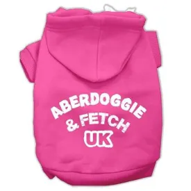 Aberdoggie UK Screenprint Pet Hoodies Bright Pink Size Lg (14)