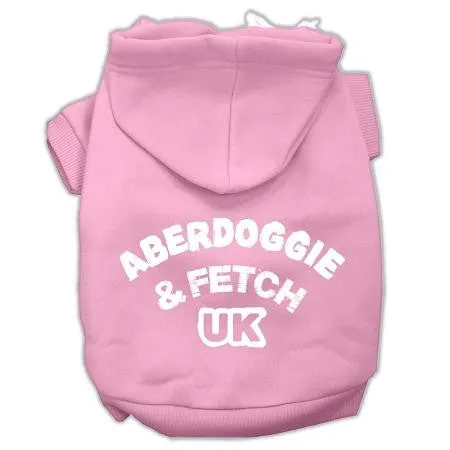 Aberdoggie Uk Screenprint Pet Hoodies Light Pink Size Sm (10)