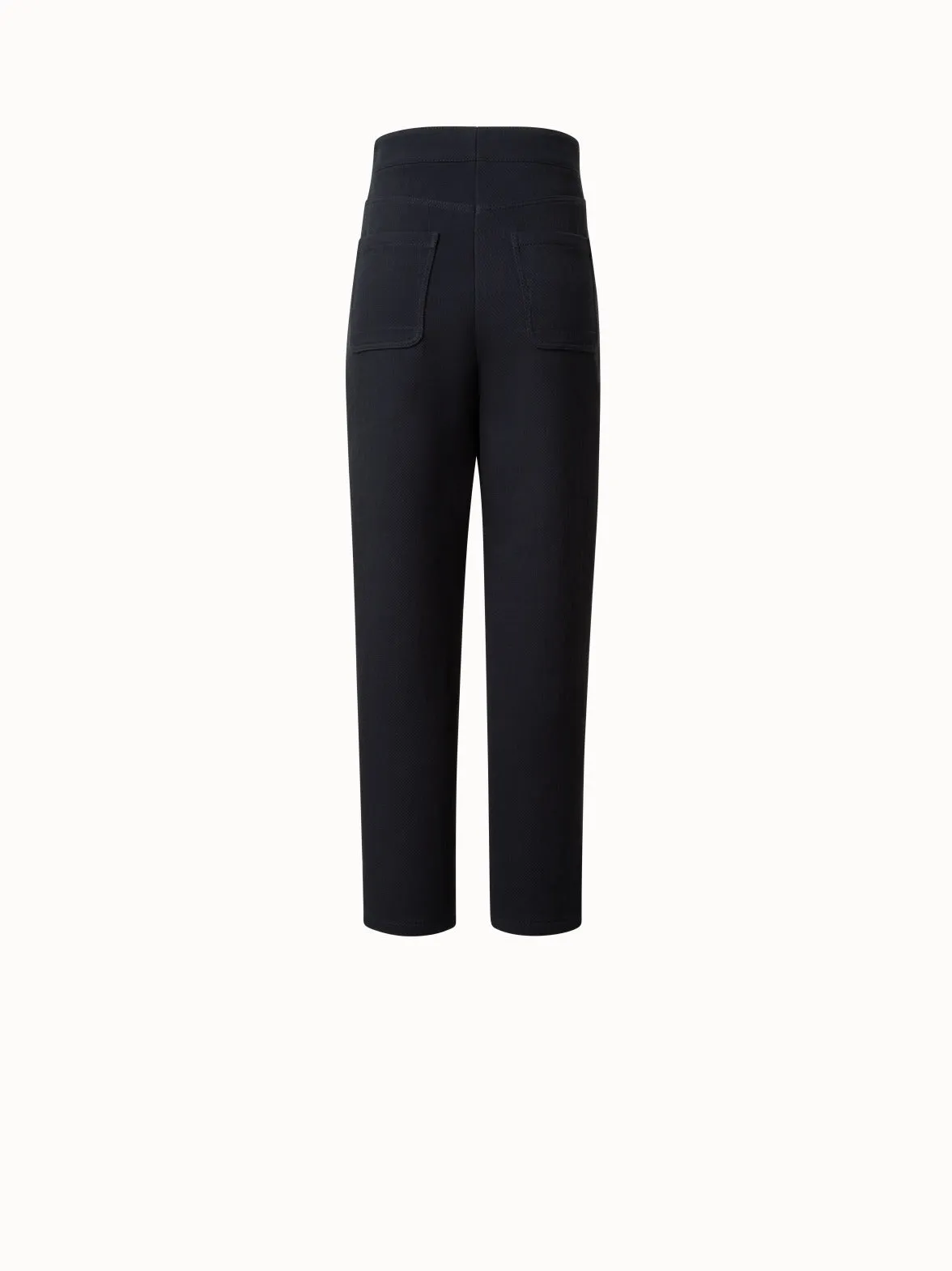 Ankle-Length Cotton Double-Face Pants