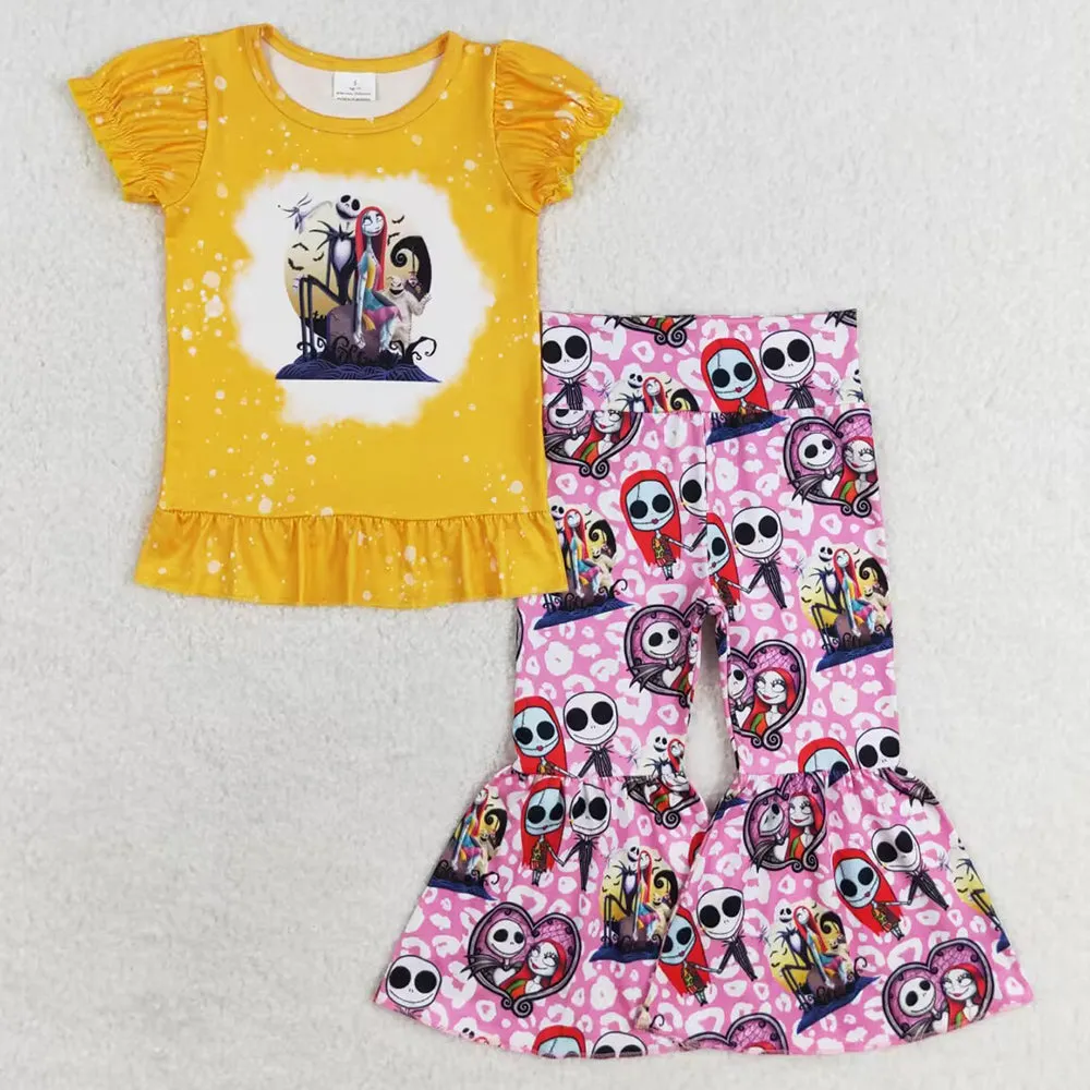 Baby Girls Clothes Halloween Short Sleeve Tops Bell Pants Sets GSPO1587