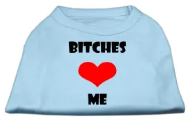 Bitches Love Me Screen Print Shirts Baby Blue XL (16)