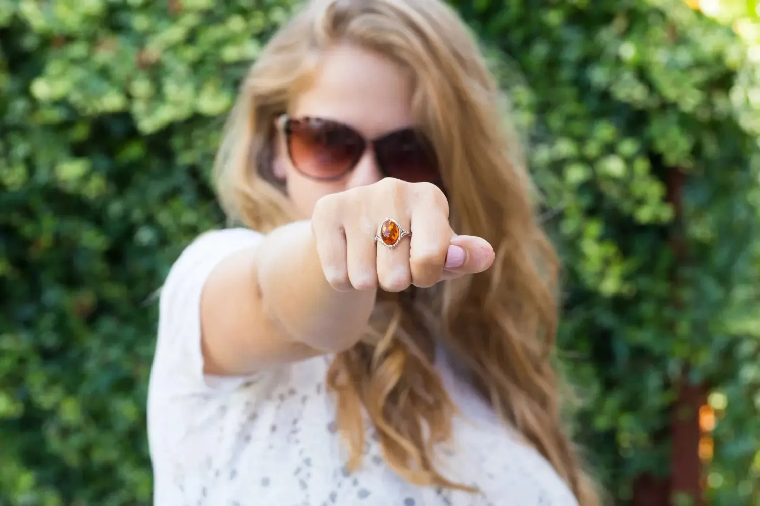 Boho Amber Ring