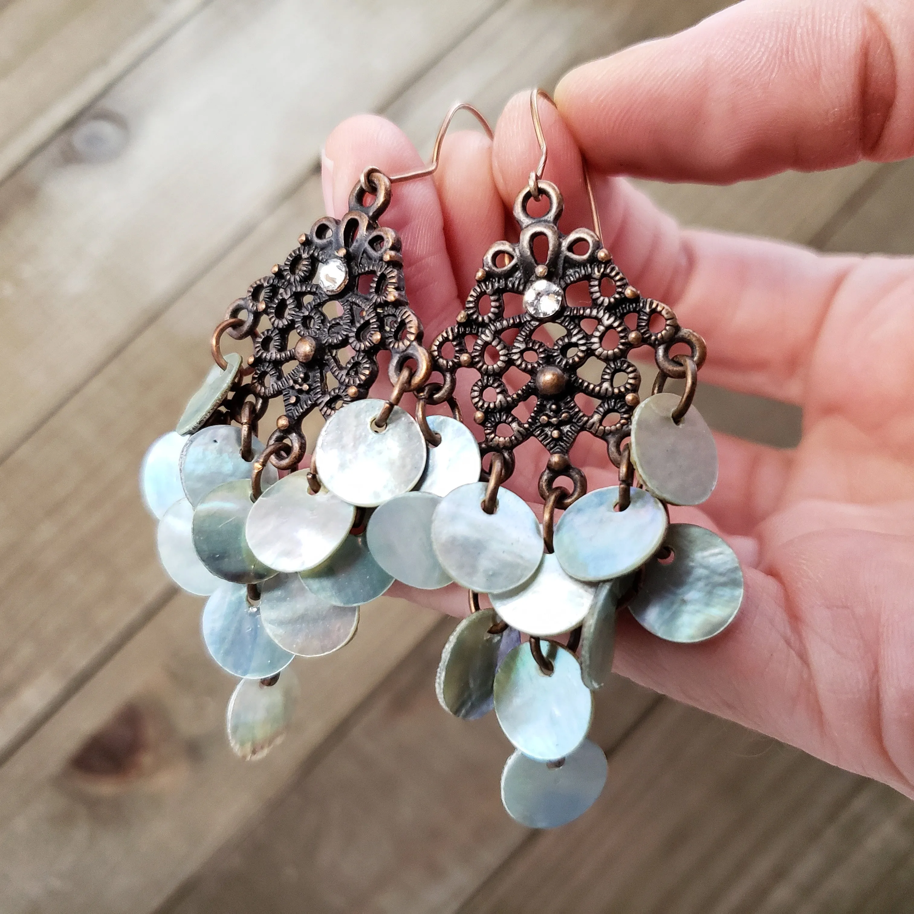 Boho shell earrings