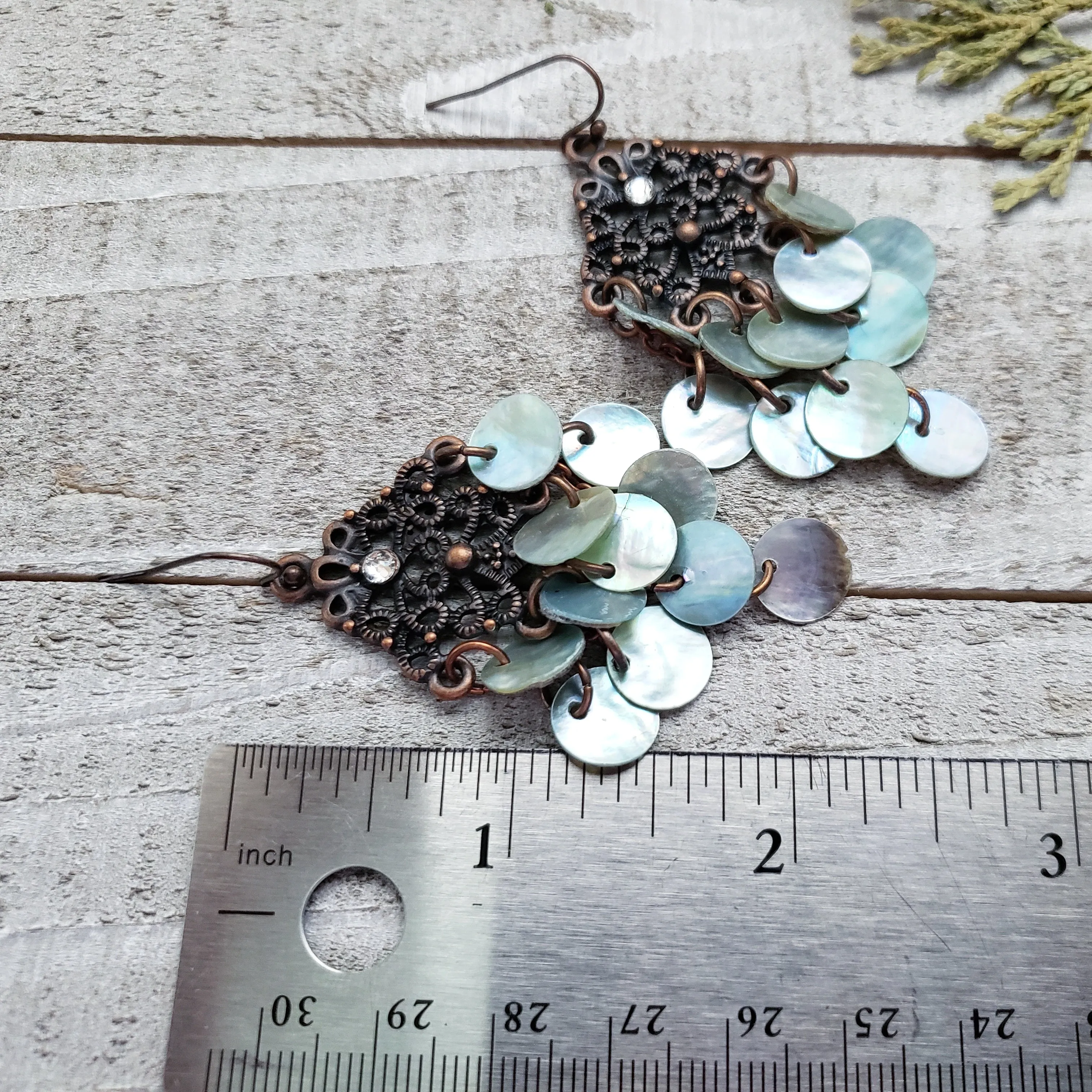 Boho shell earrings