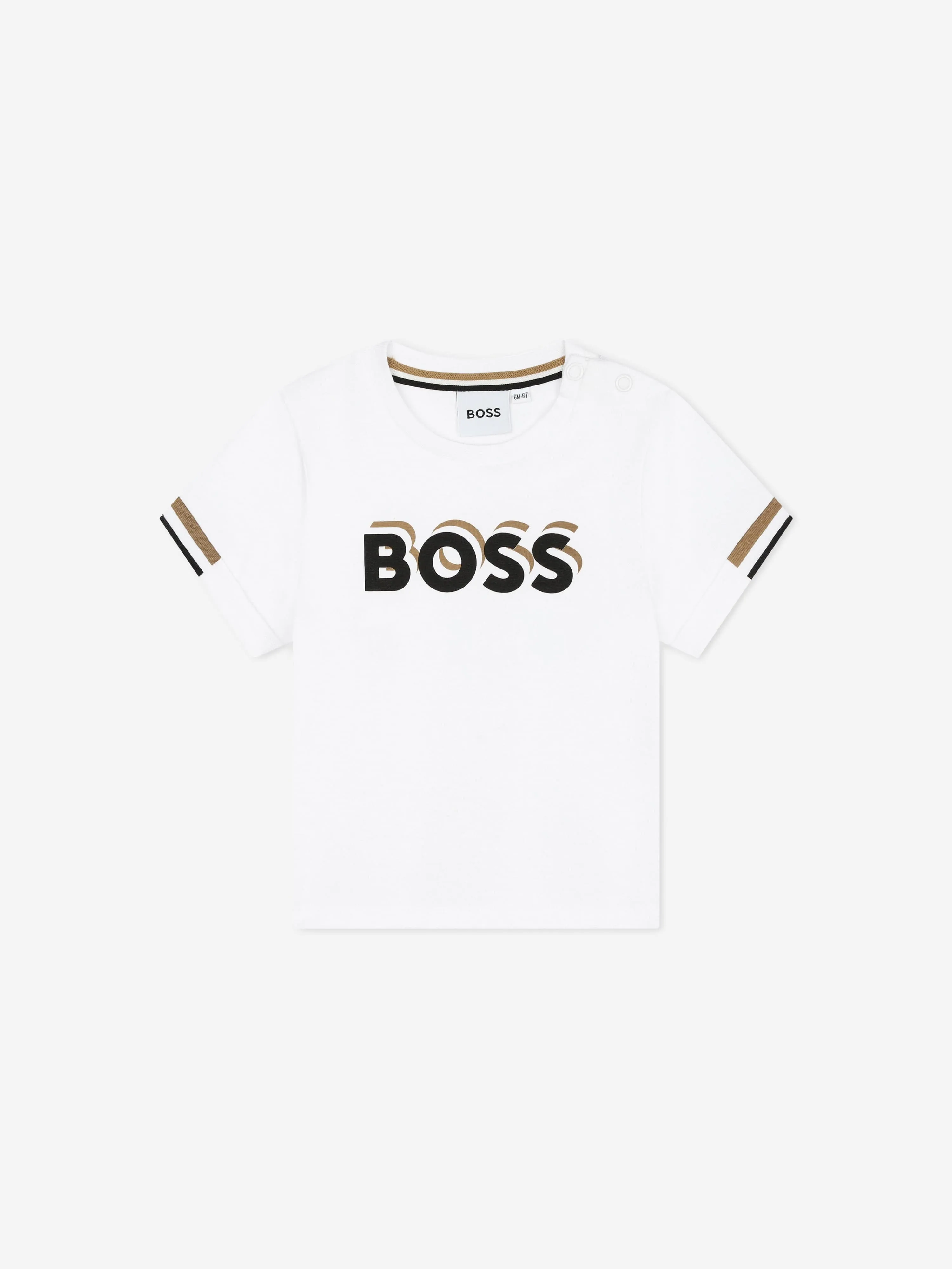 BOSS Baby Boys T-Shirt And Shorts Set in Beige