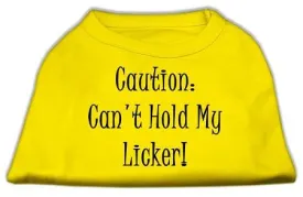 Can't Hold My Licker Screen Print Shirts Yellow XS (8)