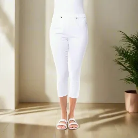 Capri Jeggings by Café Latte - White