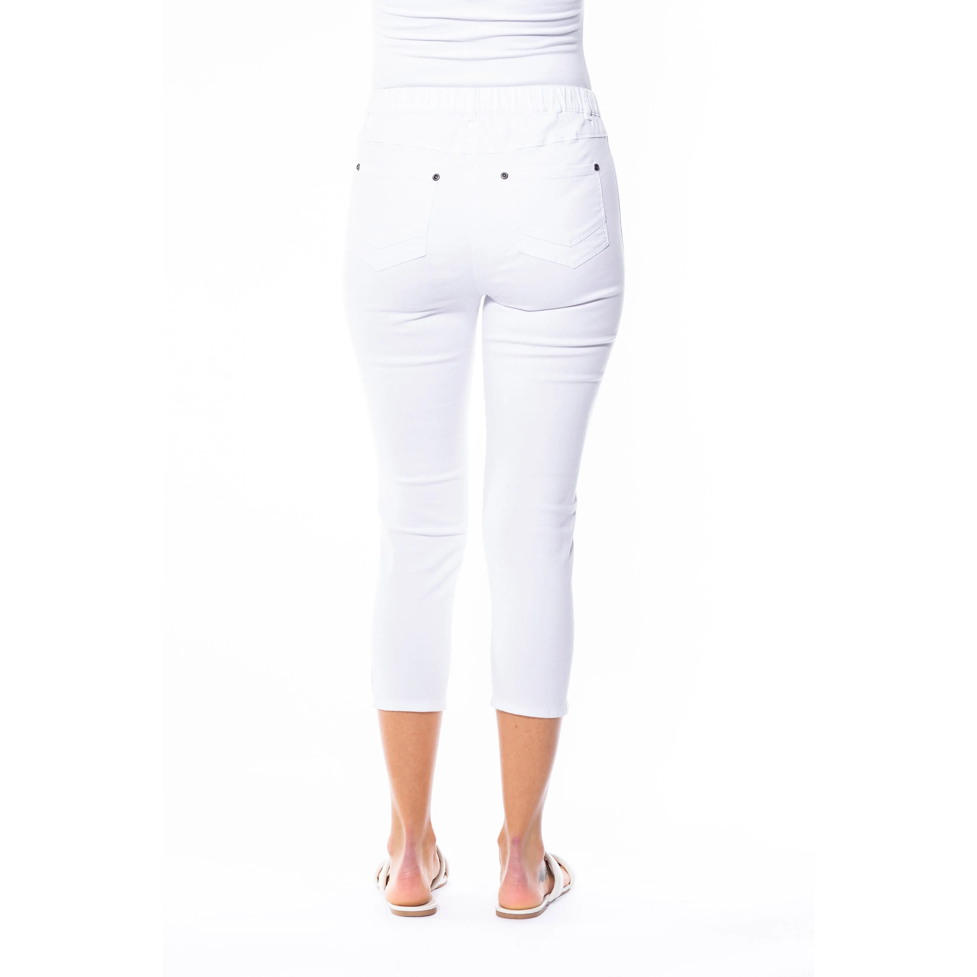 Capri Jeggings by Café Latte - White