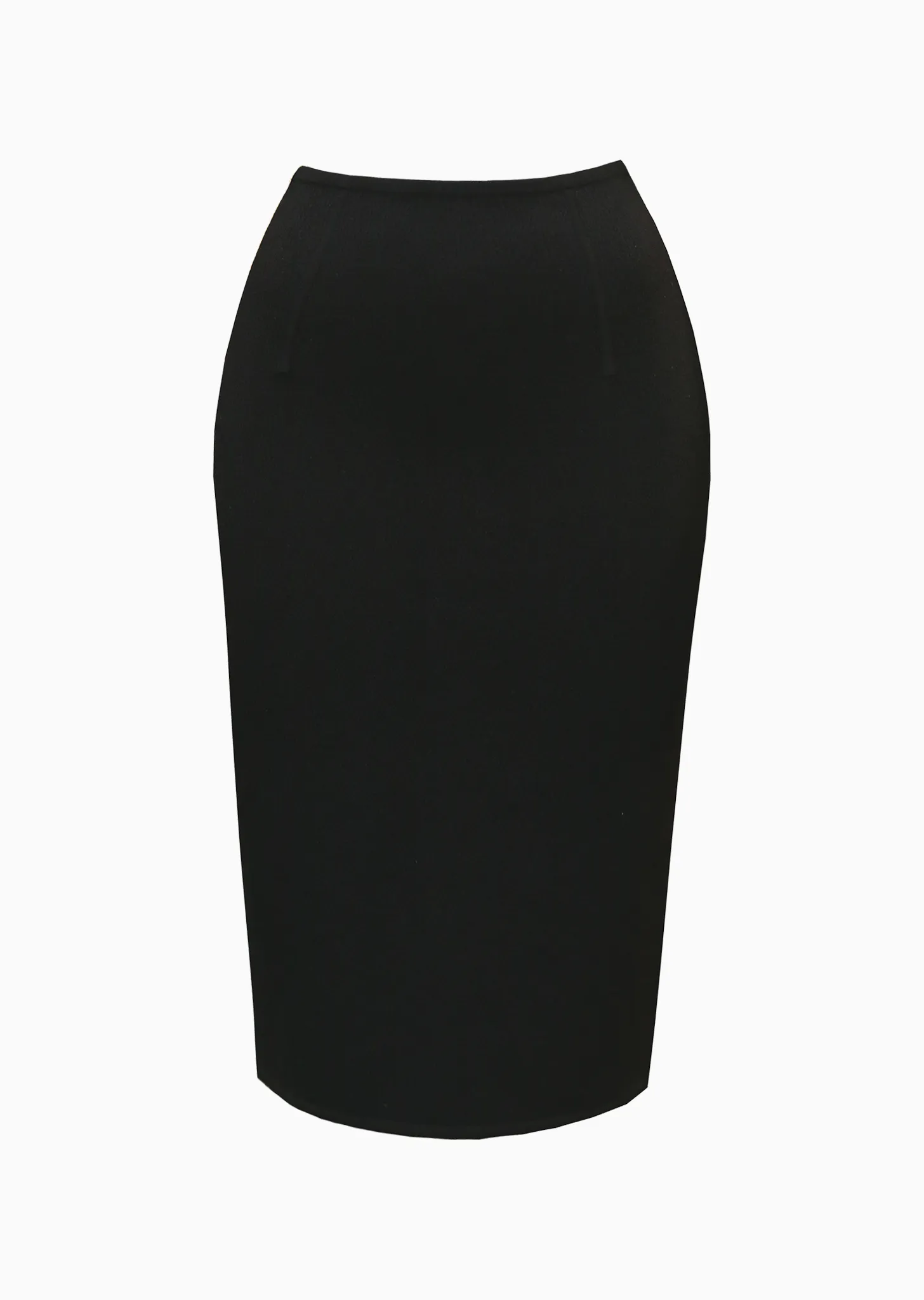 Courtney - Textured Pencil Skirt With Metallic Gold Trim