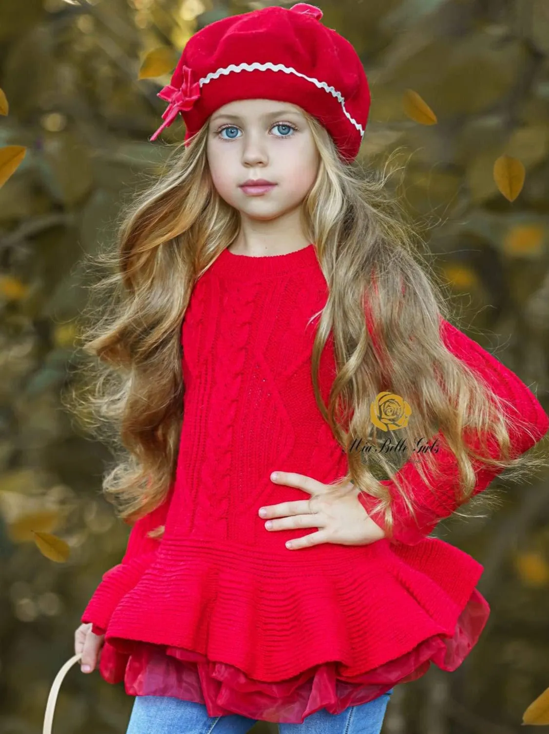 Cute As Pie Cherry Cable Knit Tutu Sweater