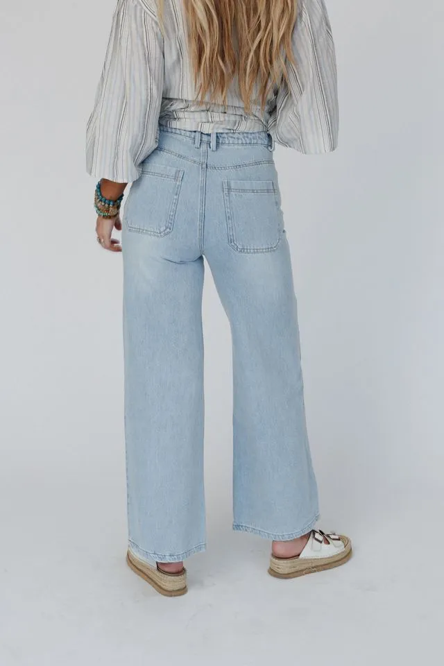 Dory Wide Leg Jeans - Light Wash