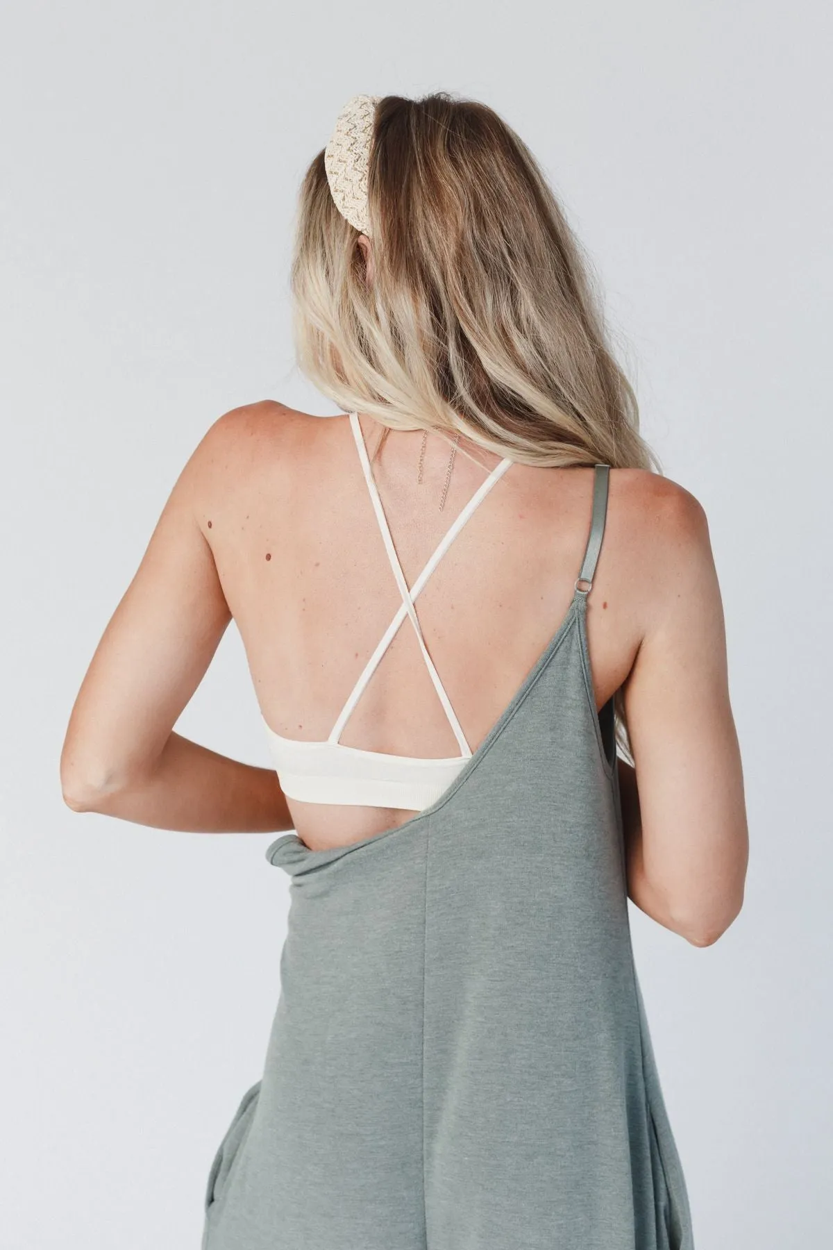 Double Take High Neck Bralette - Ivory