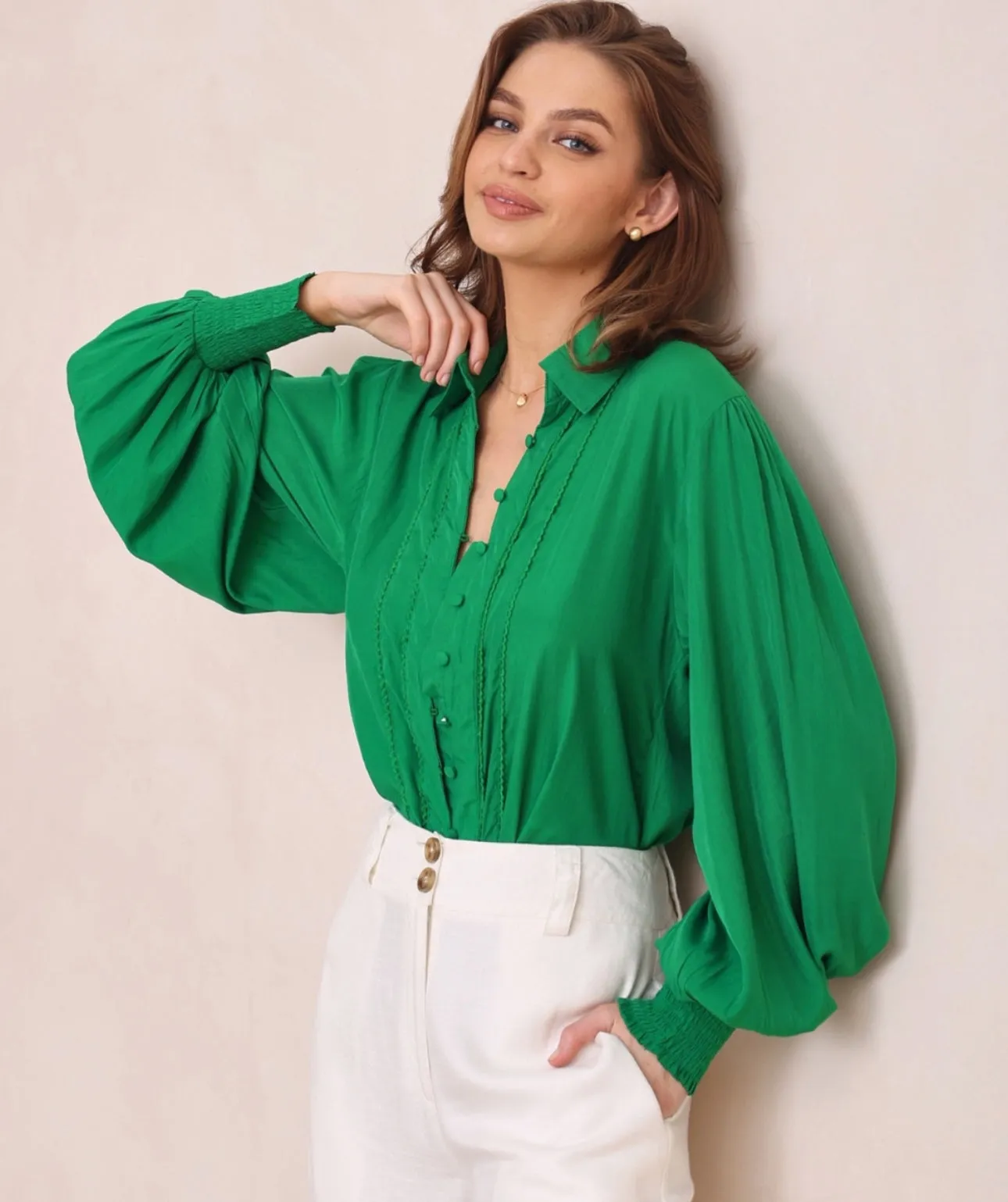 Elizabeth Green Blouse