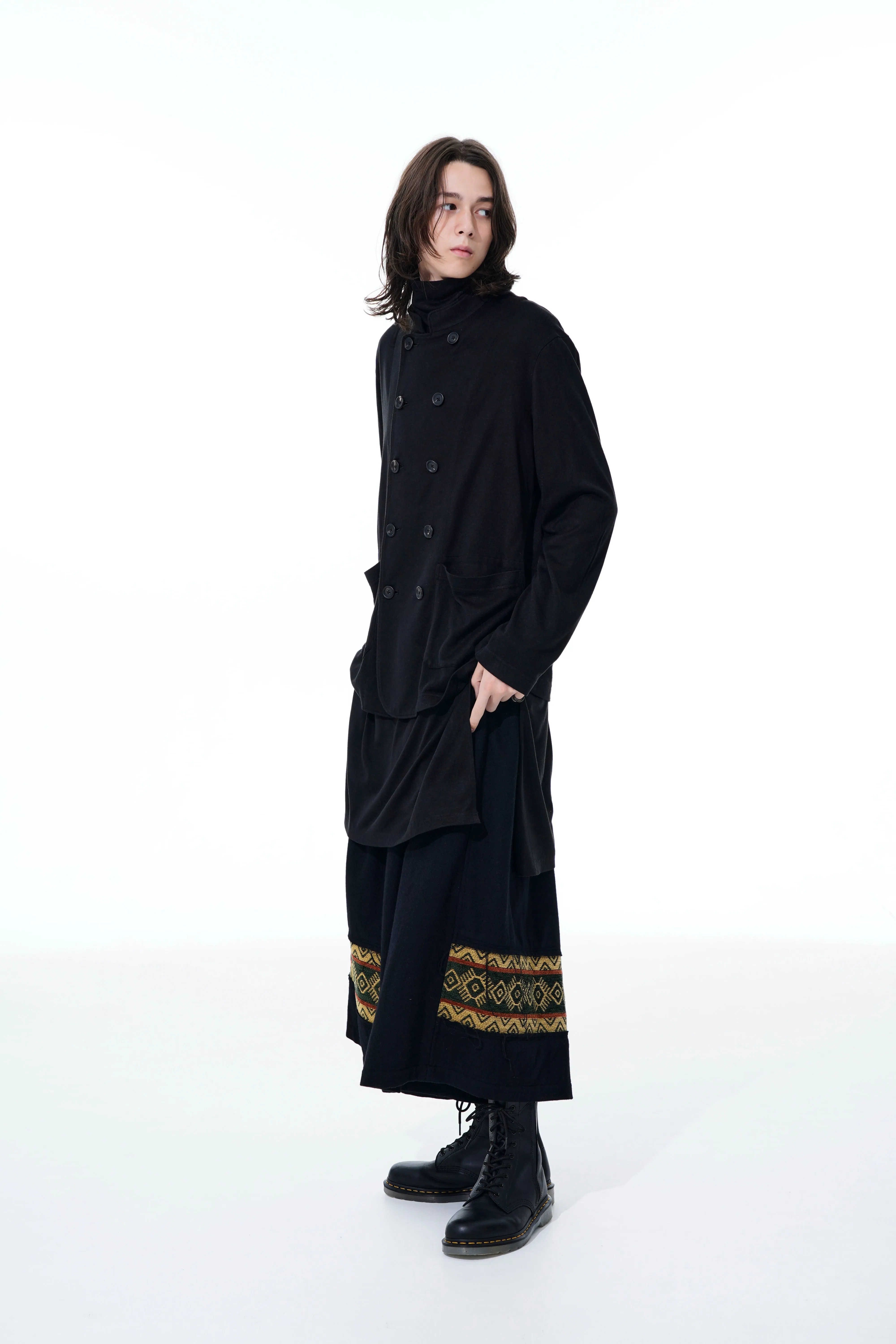 FLANNEL ECUADORIAN WOVEN BRAID SWITCH FLAME CULOTTE PANTS