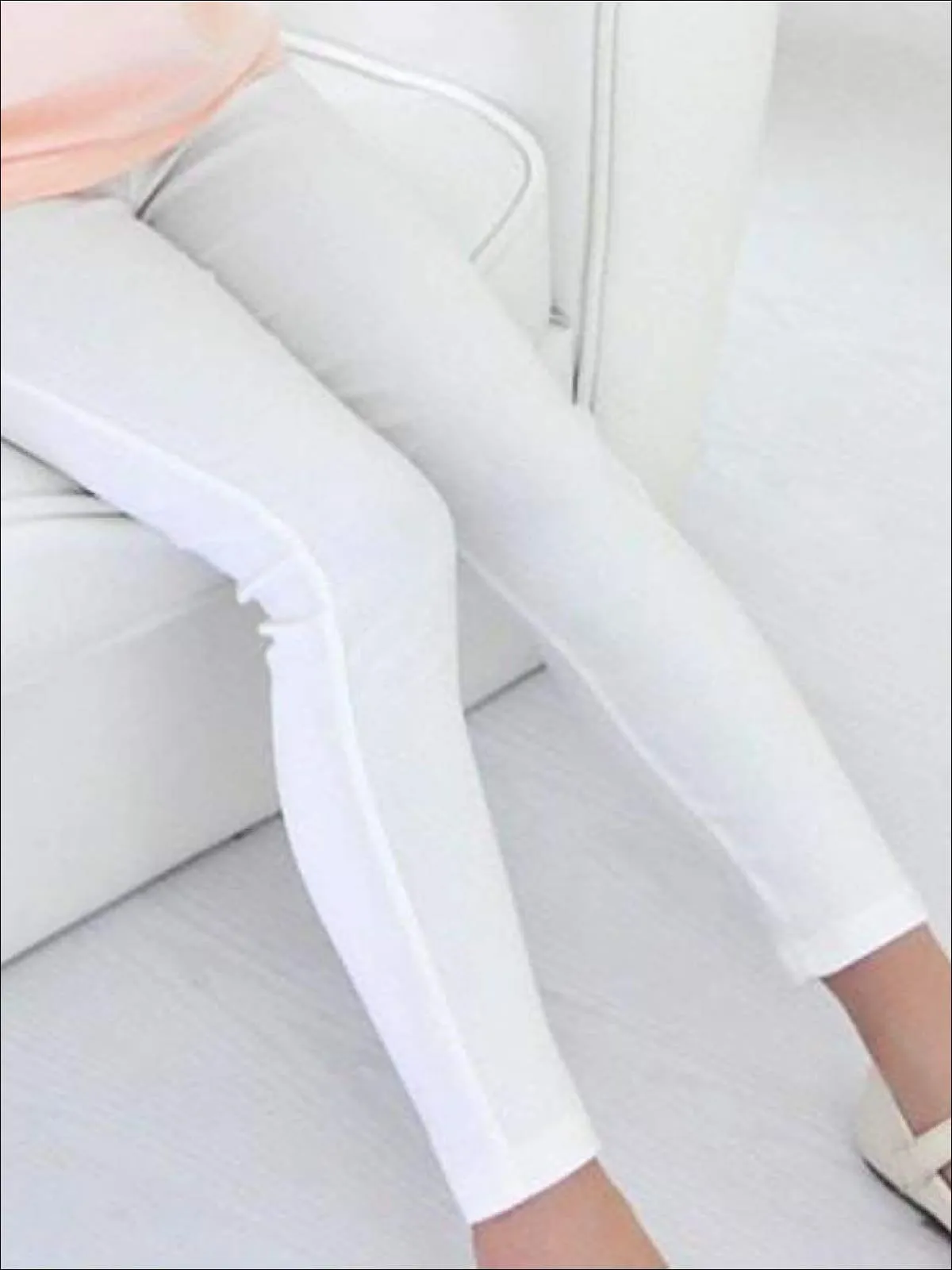 Girls Stretch Candy Colored Faux Denim Jeggings