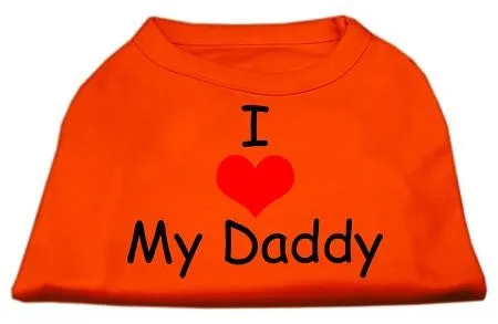 I Love My Daddy Screen Print Shirts Orange XXL (18)