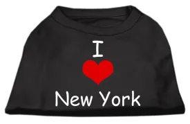 I Love New York Screen Print Shirts Black  Med (12)