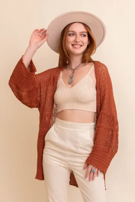 Knit Netted Cardigan