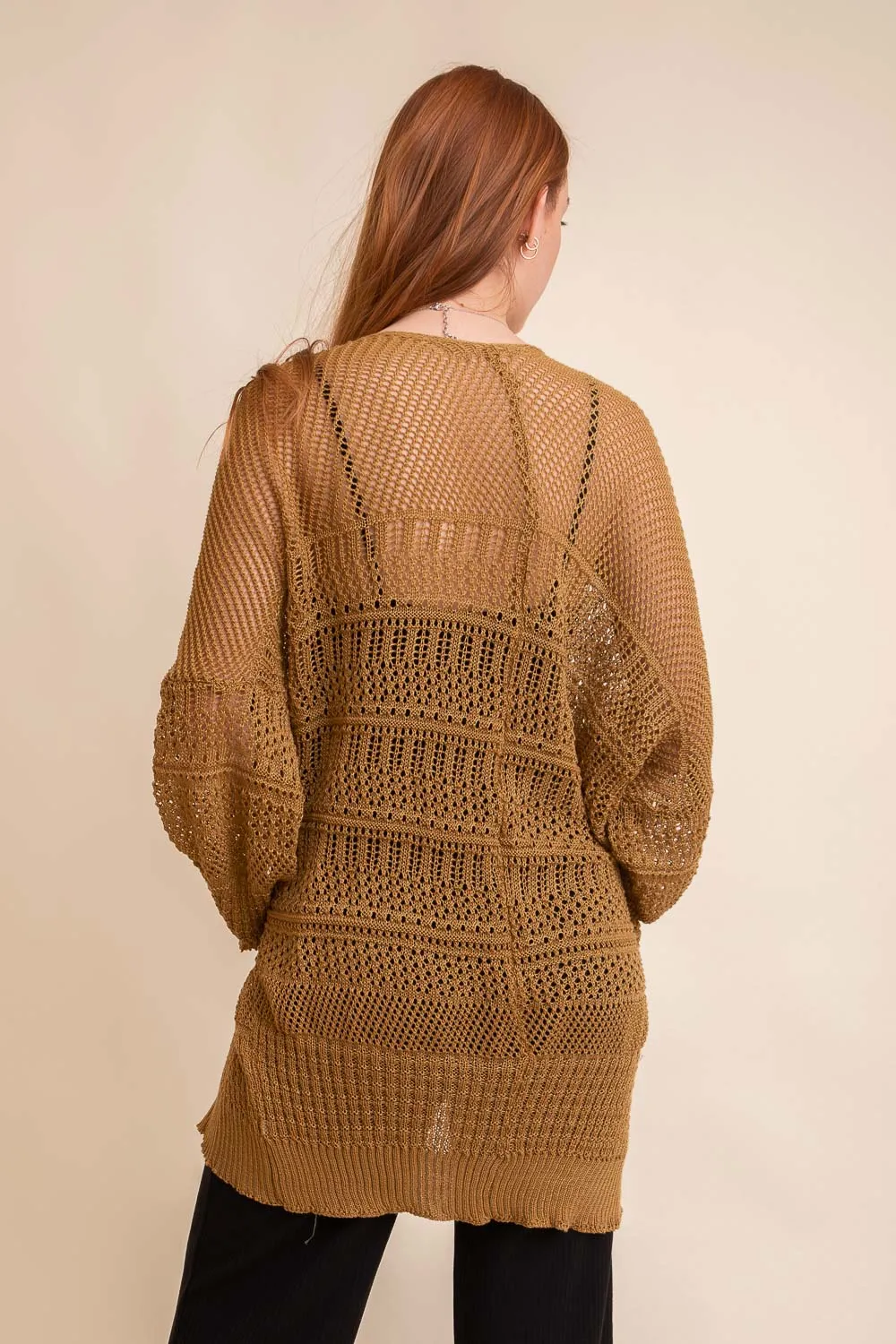 Knit Netted Cardigan