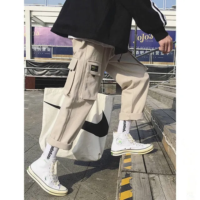 Men Hip Hop Sweat Casual Cargo Pants