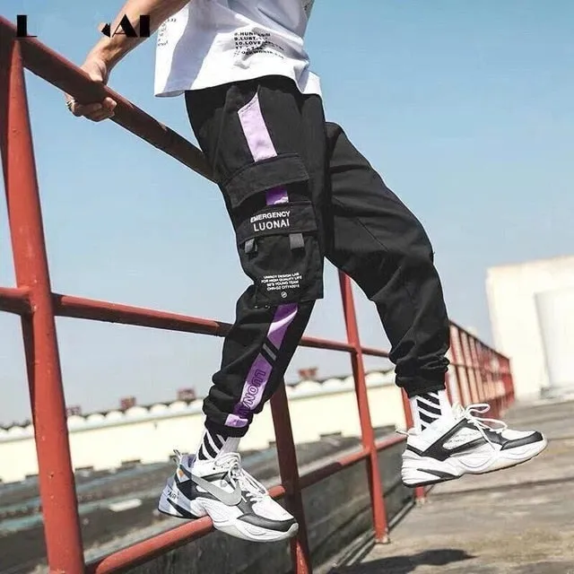 Men Hip Hop Sweat Casual Cargo Pants