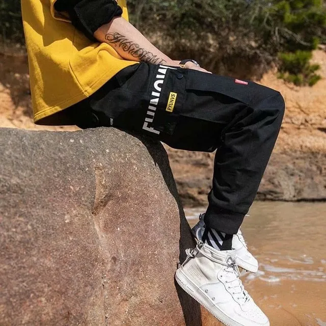 Men Hip Hop Sweat Casual Cargo Pants