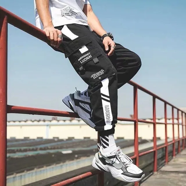 Men Hip Hop Sweat Casual Cargo Pants