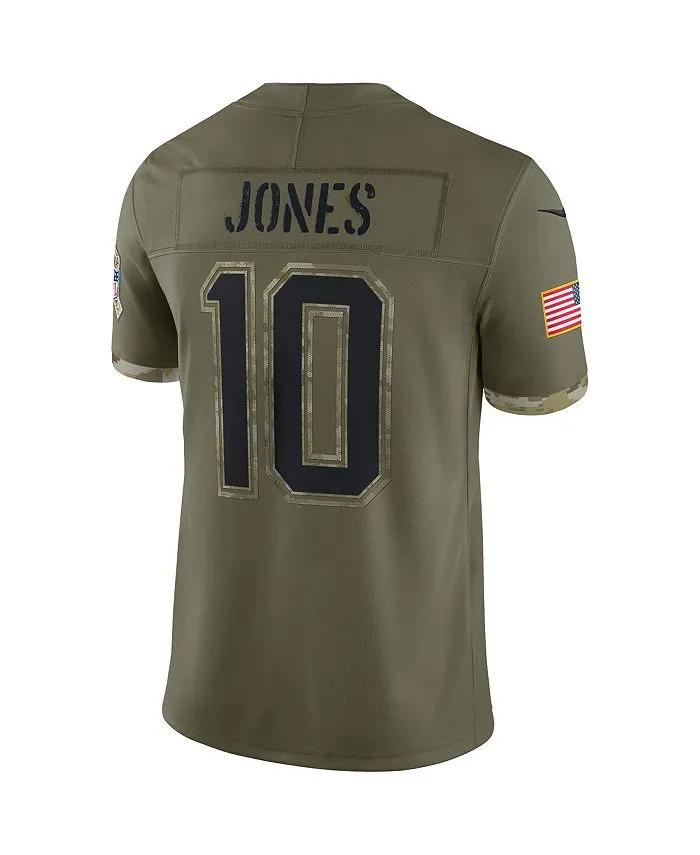 Men's Mac Jones Olive New England Patriots 2022 Salute To Service Limited Nike Jersey Green