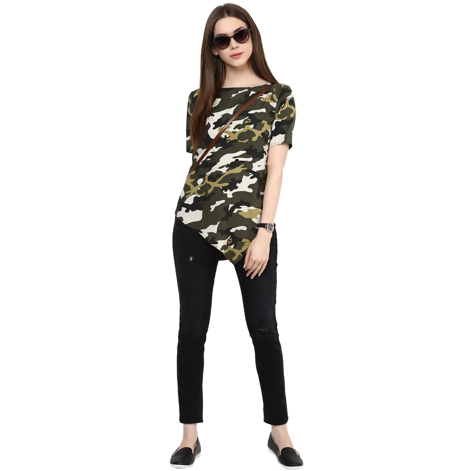 Military Front V-Cut Top