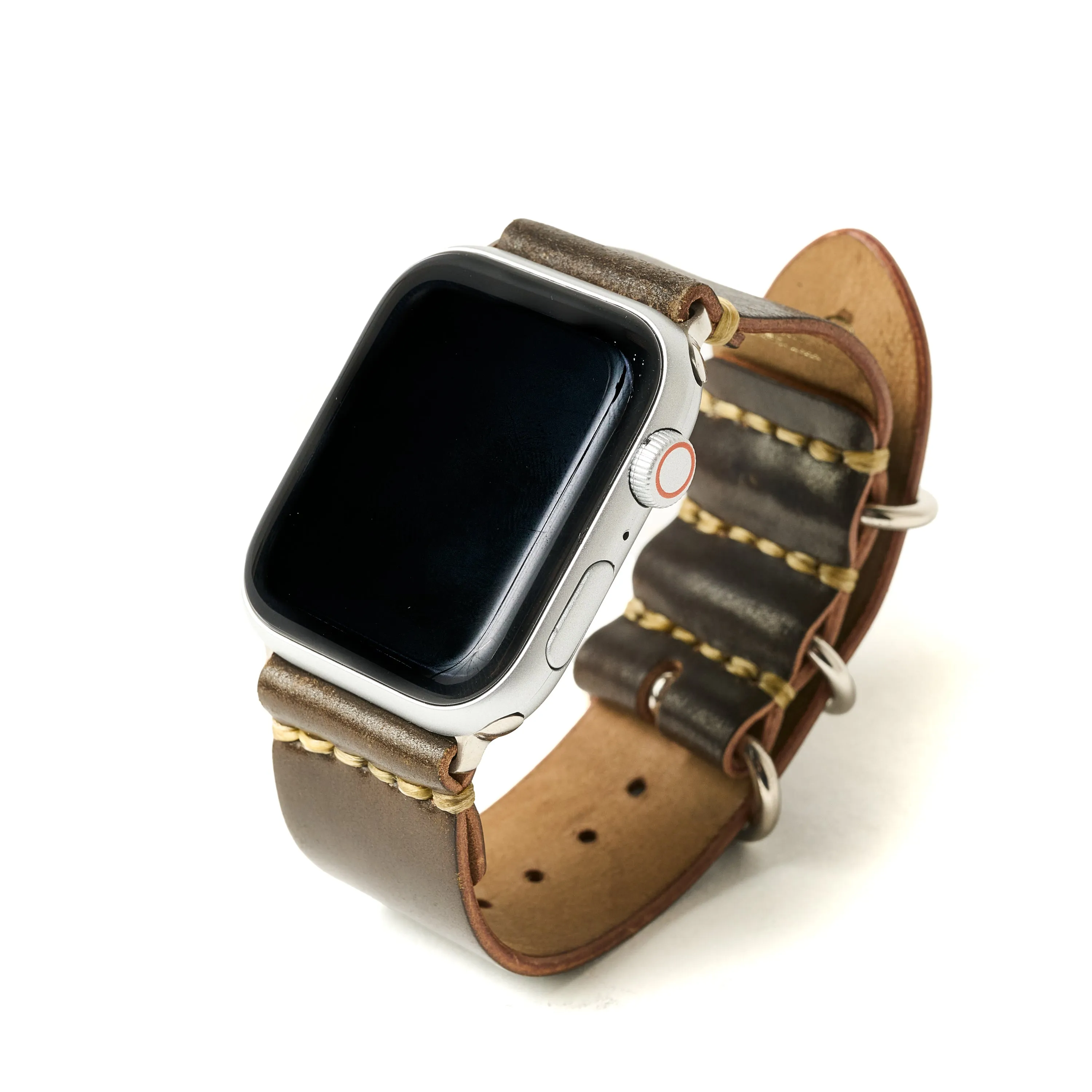 MILITARY STRAP FOR APPLE WATCH (HORWEEN_COADOVAN_D.COGNAC)