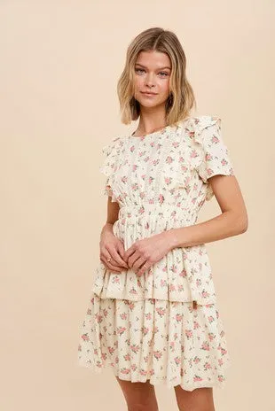 Mona Floral Print Peplum Dress *FINAL SALE*