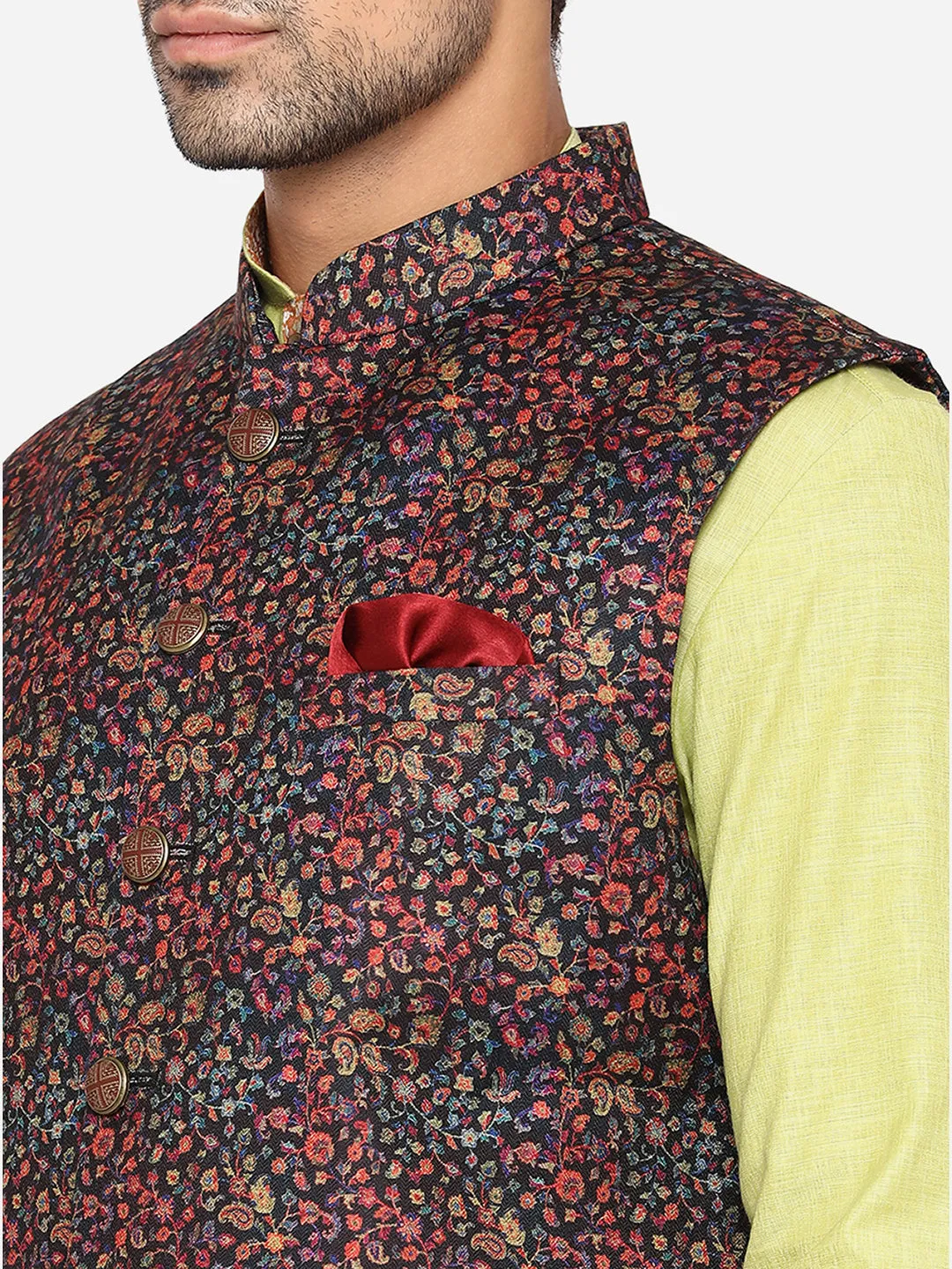 Multicolor Bandhgala Jacket | JB Studio