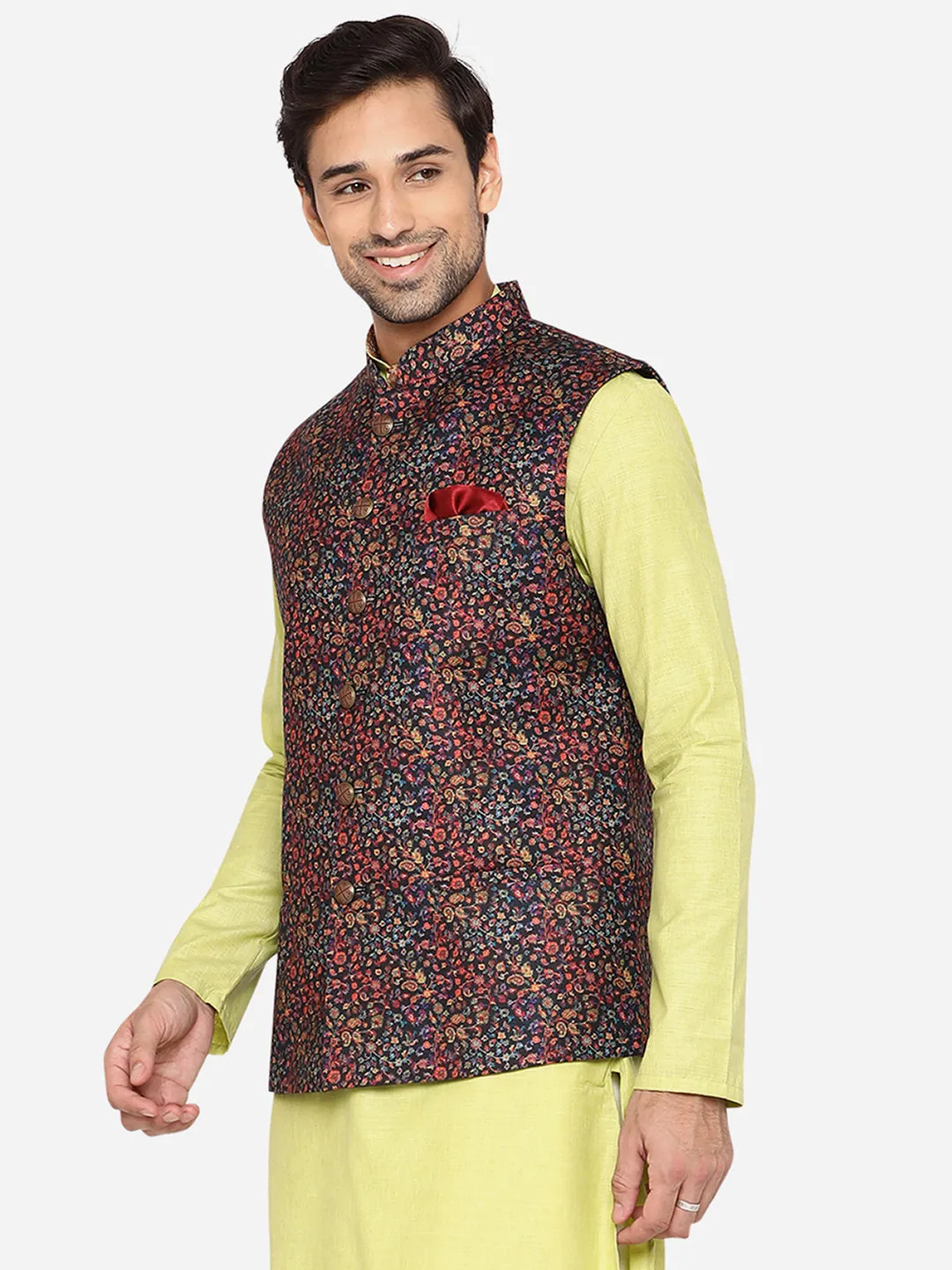 Multicolor Bandhgala Jacket | JB Studio