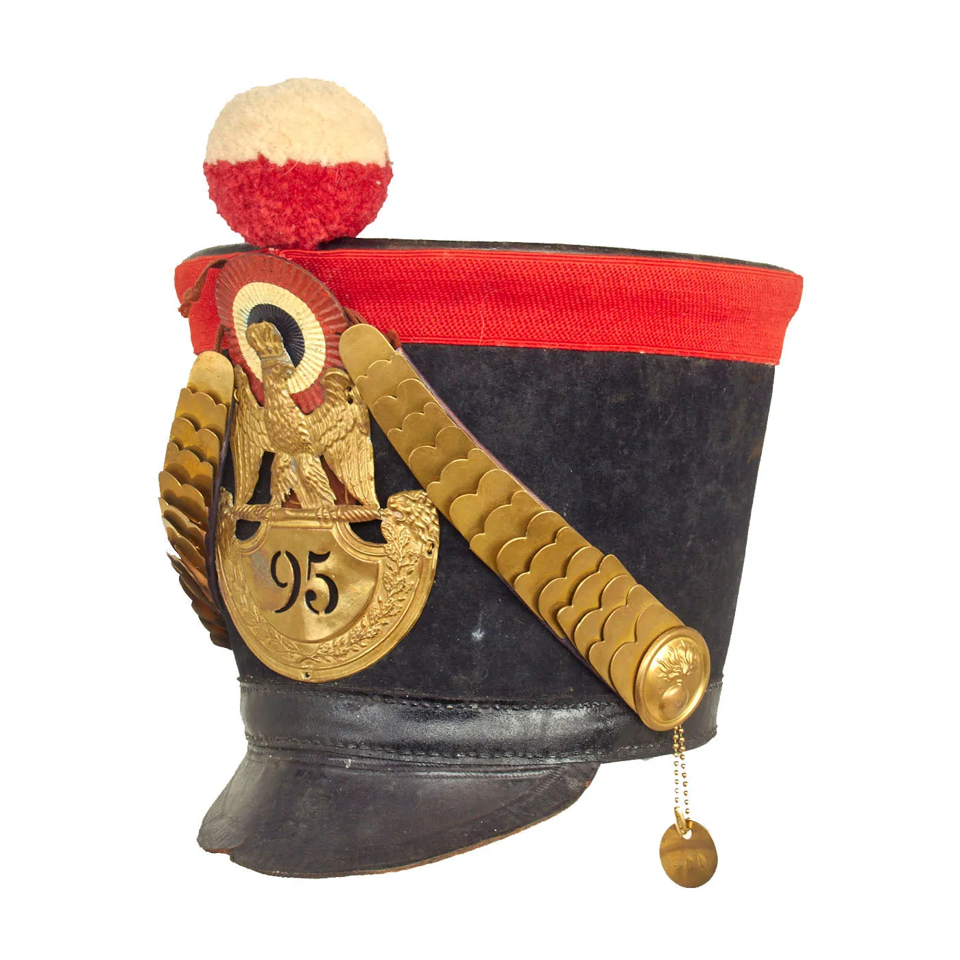 Museum Quality Replica French Napoleonic “Bell-Top” Shako With ORIGINAL 9th Infantry Regiment Front Plate