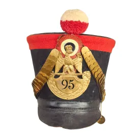 Museum Quality Replica French Napoleonic “Bell-Top” Shako With ORIGINAL 9th Infantry Regiment Front Plate