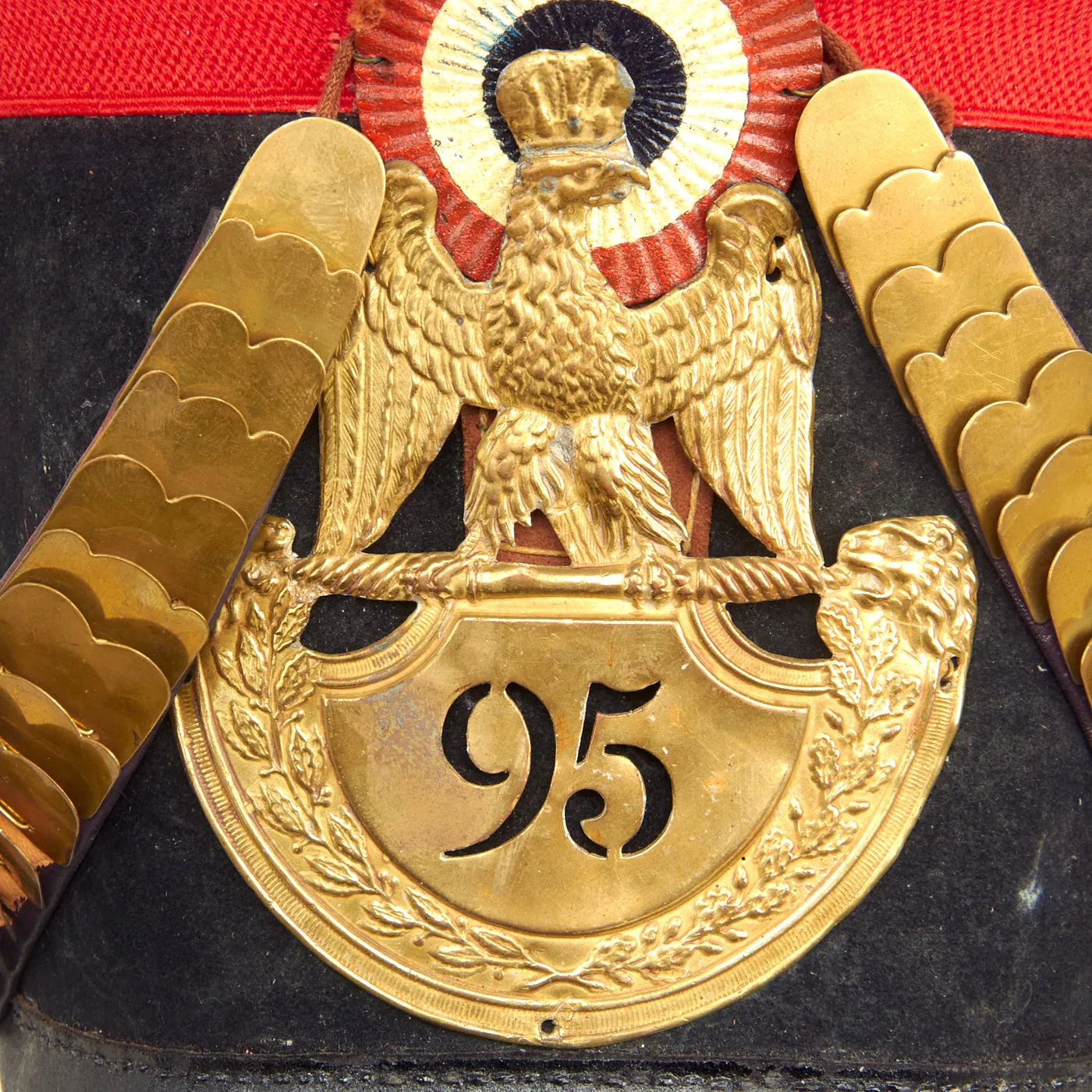 Museum Quality Replica French Napoleonic “Bell-Top” Shako With ORIGINAL 9th Infantry Regiment Front Plate