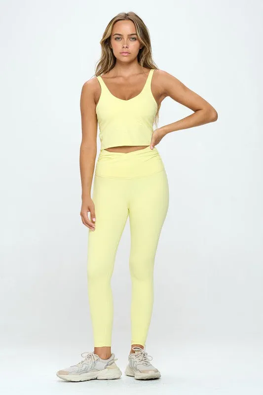 Padded Tank and V Waist Leggings Activewear Set