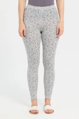 Women Grey Printed Leggings