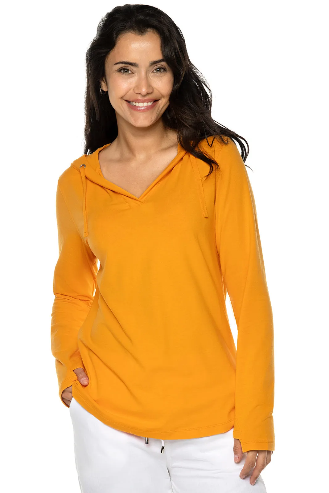 Women's Catalina Hoodie Tunic Top  |  Apricot Crush