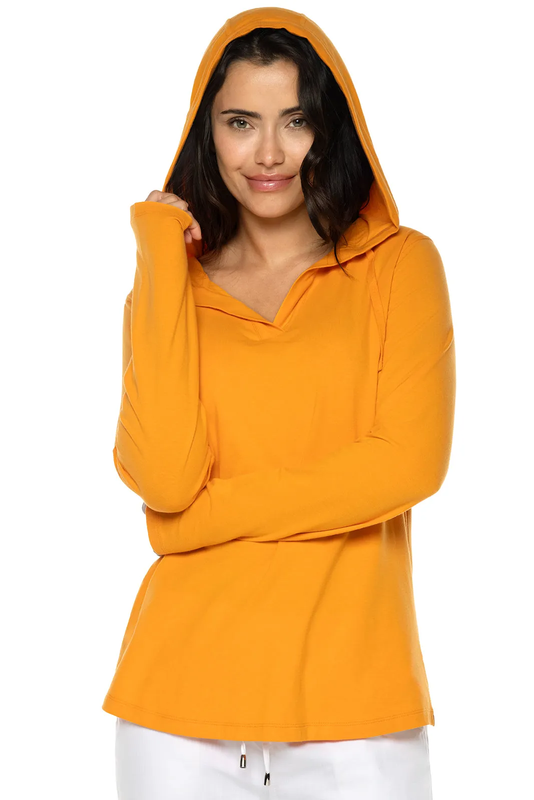 Women's Catalina Hoodie Tunic Top  |  Apricot Crush