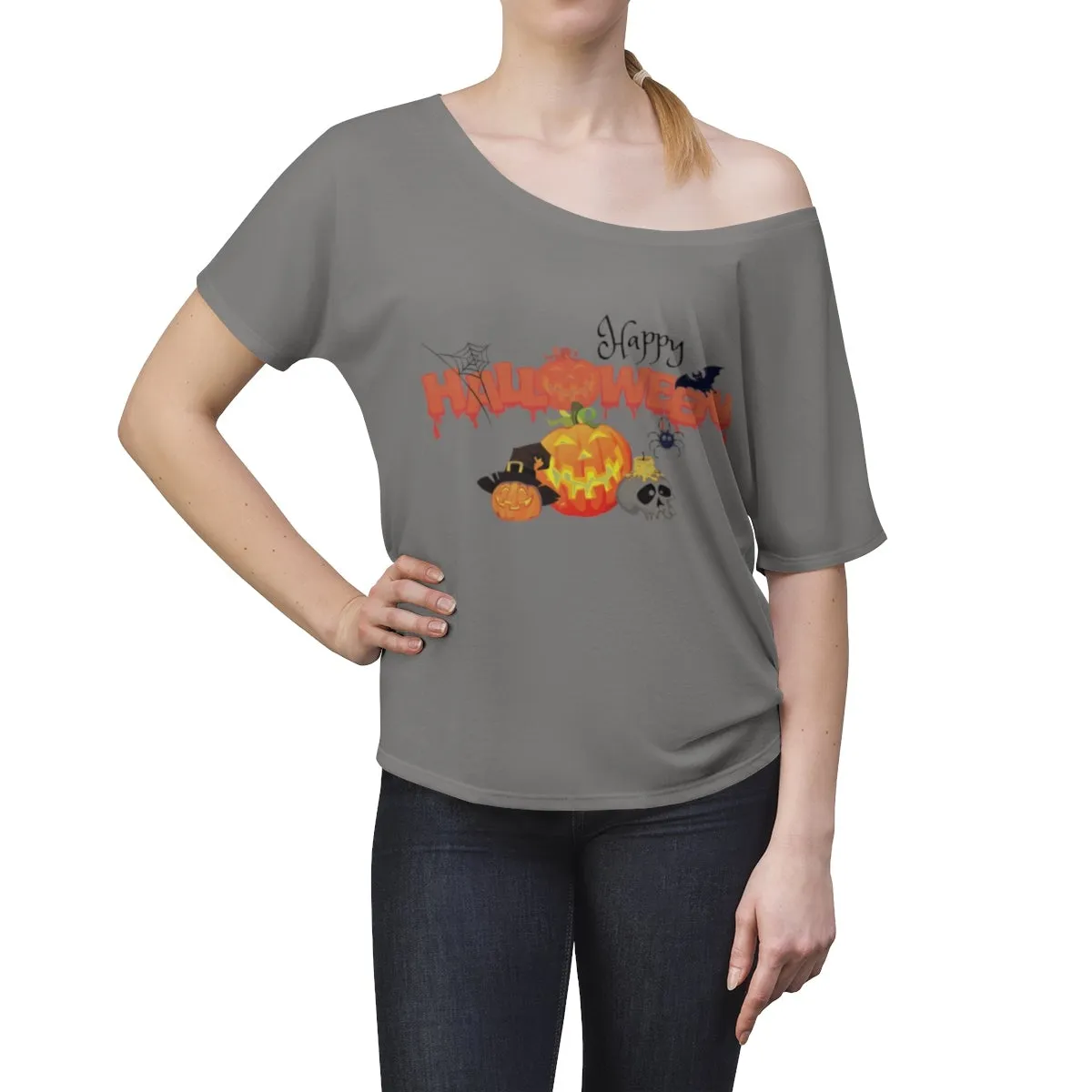 Women's Halloween Top Off The Shoulder Tee